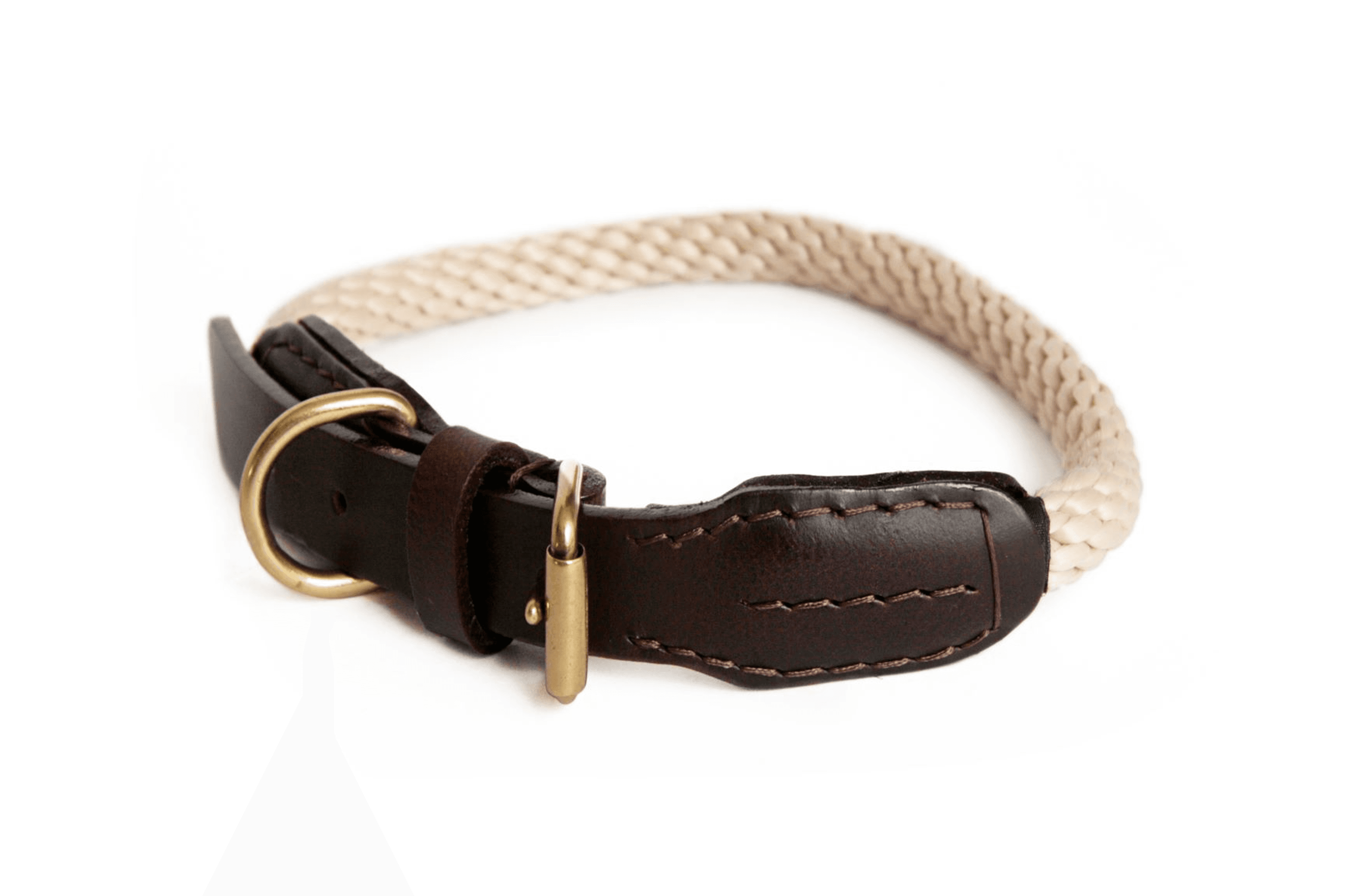 Rope and Leather Collar with Buckle (24 in)