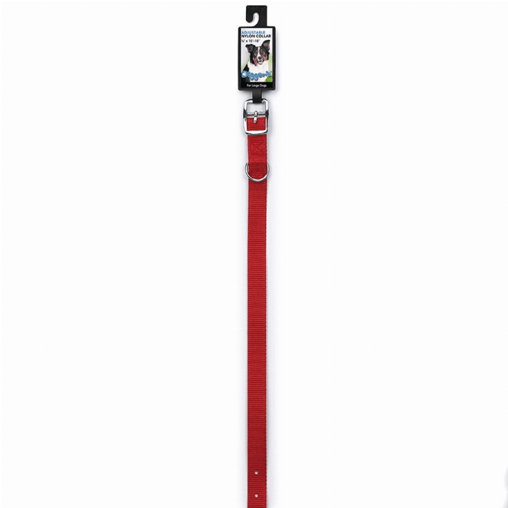 Diggers 3/4in Nylon Collar 18in Red