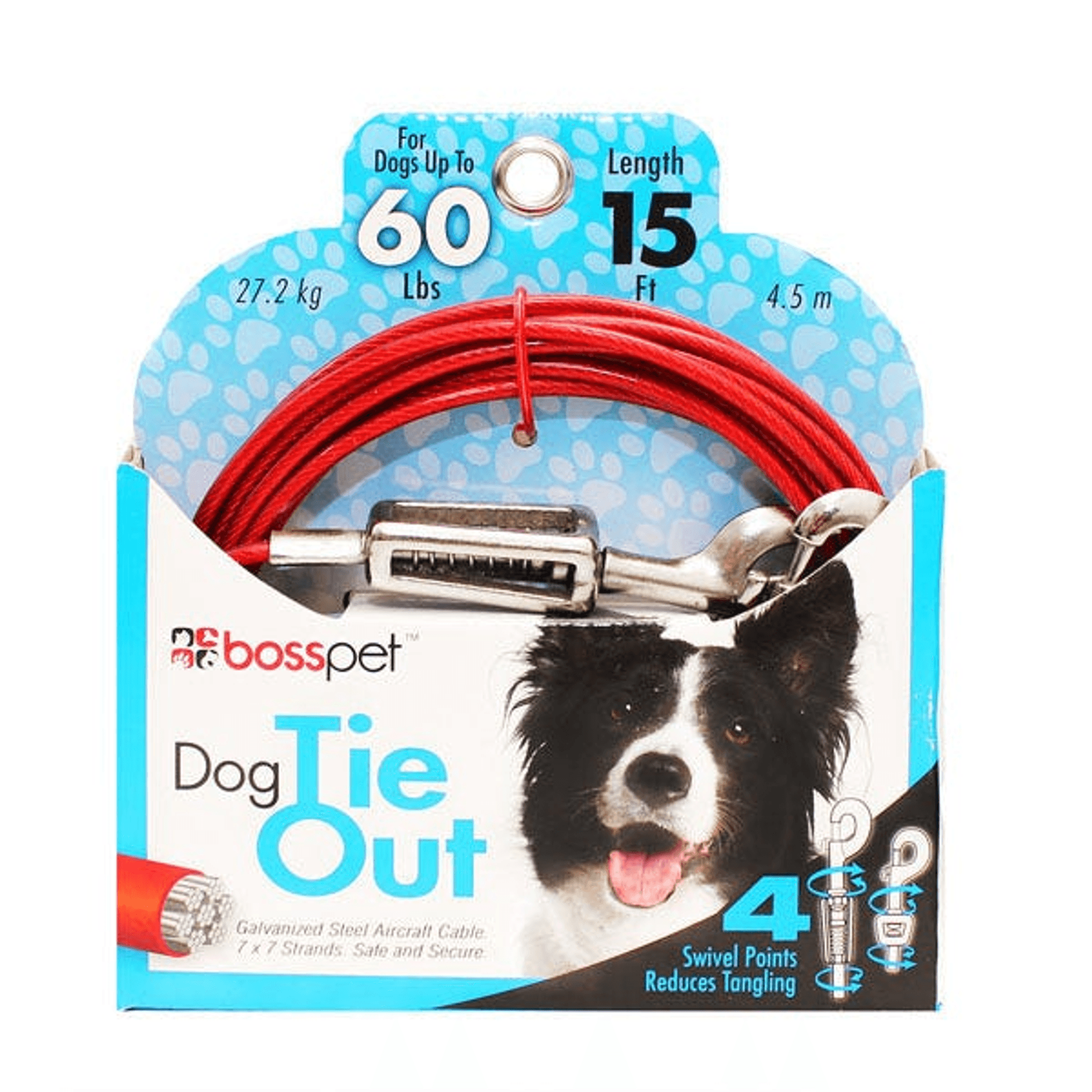 BP Tie-Out W/ Spring 30ft Lrg