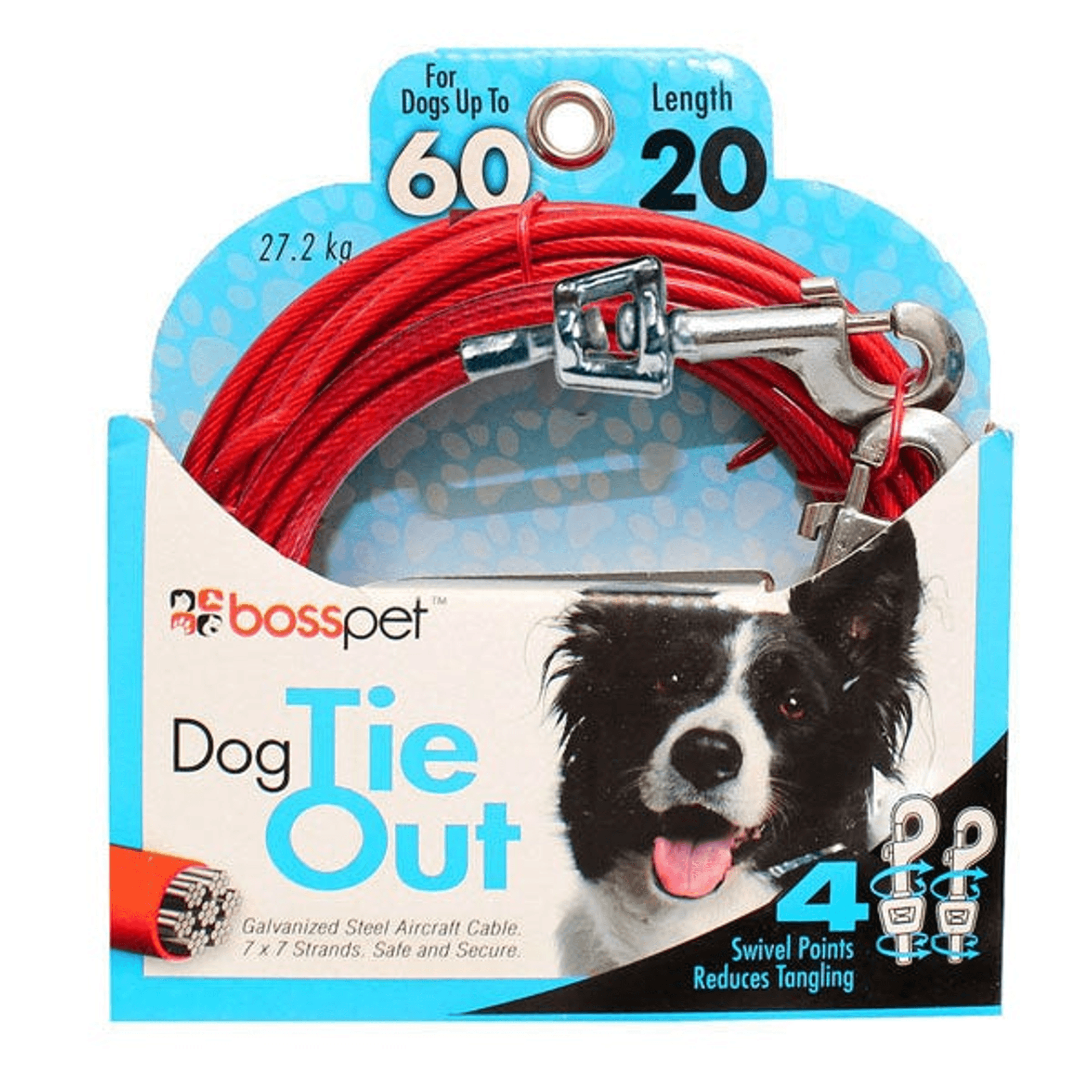 BP Tie-Out Swivel Snap 20ft Lrg