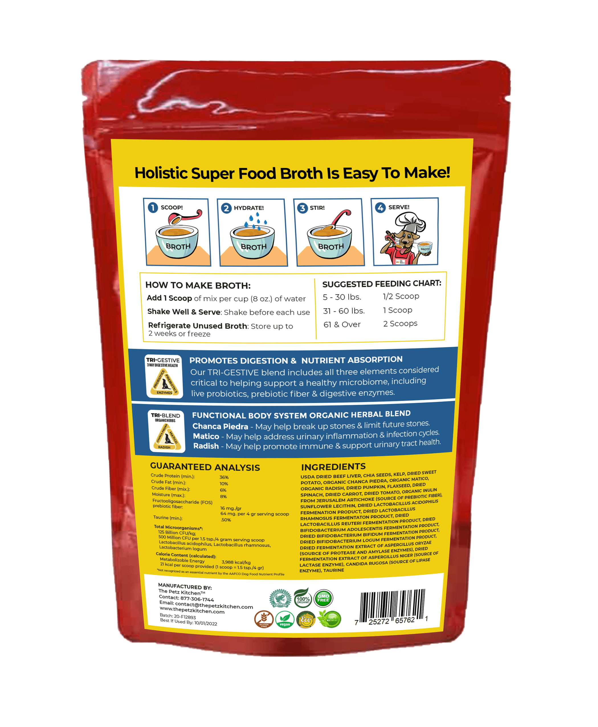 Super Food Broth Stone Breaker Support* The Petz Kitchen Dogs & Cats