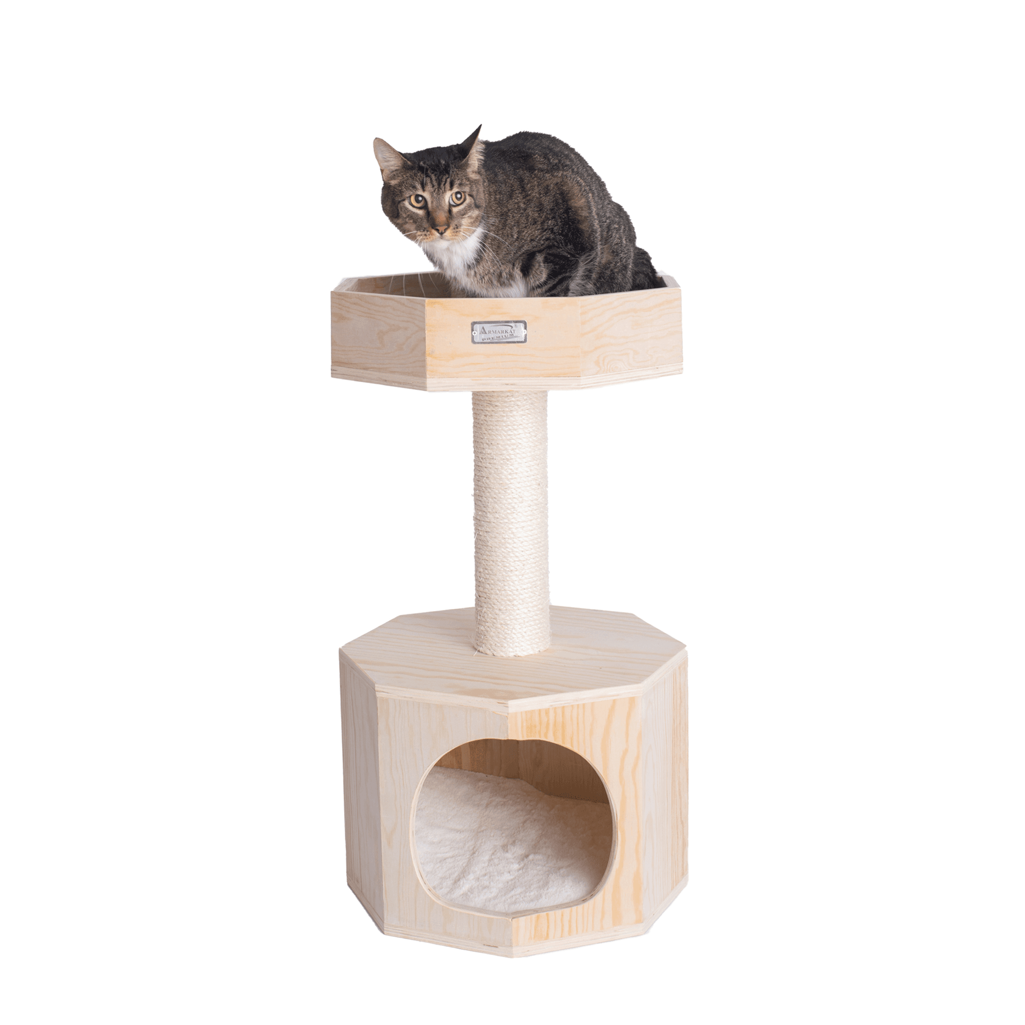 Armarkat Premium Scots Pine 29" Cat Tree W Perch and Condo