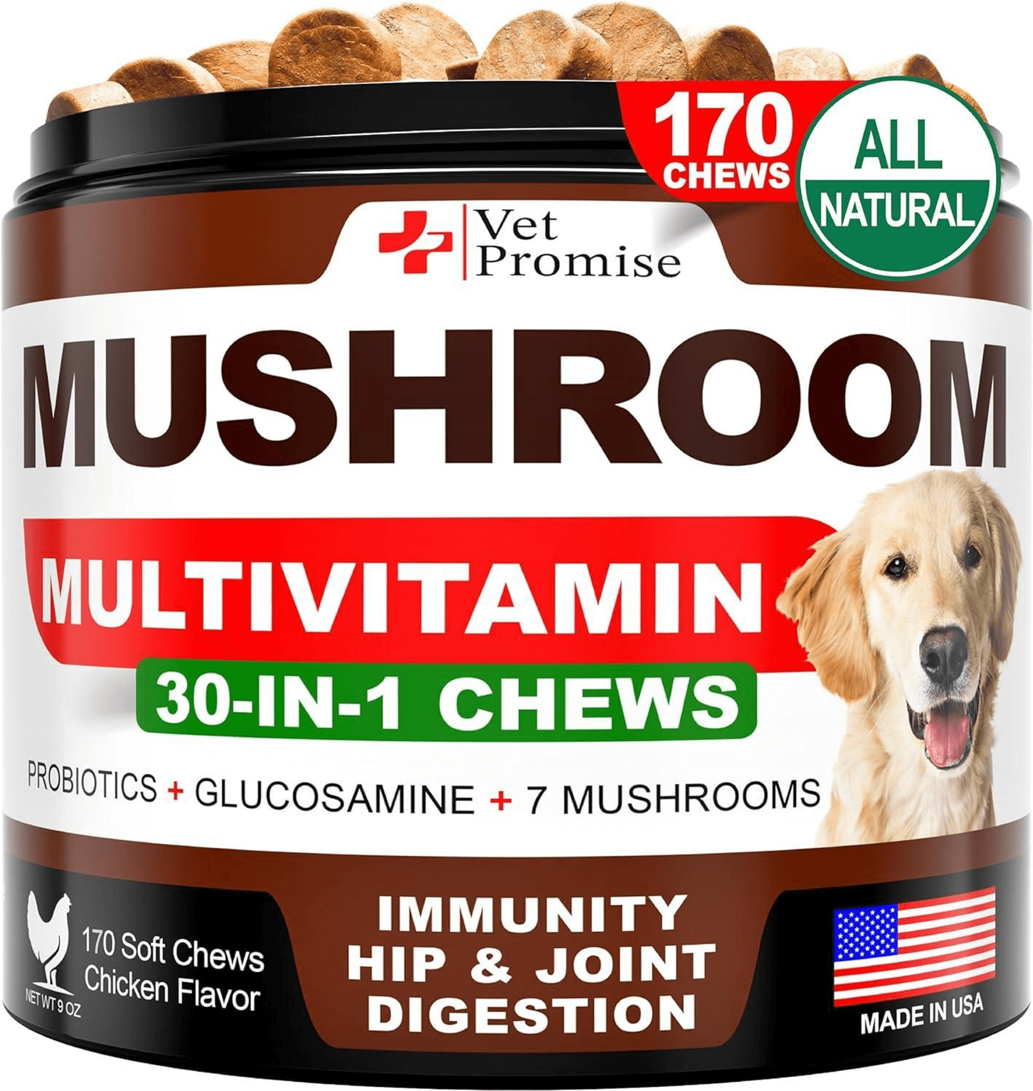 Mushroom for Dogs 170 Chews Turkey Tail Mushroom