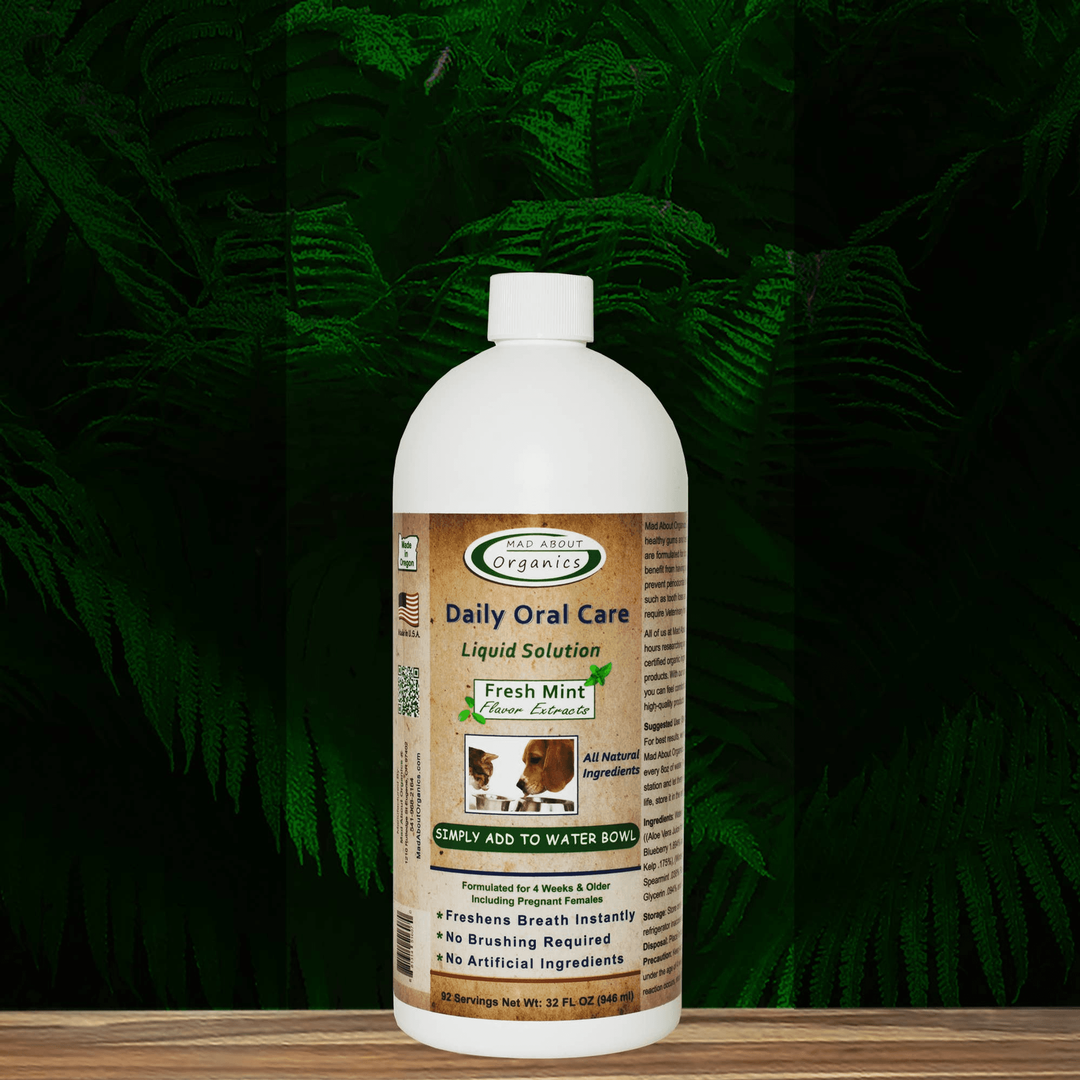 Oral Care Water Additive - Fresh Mint for Cats or Dogs