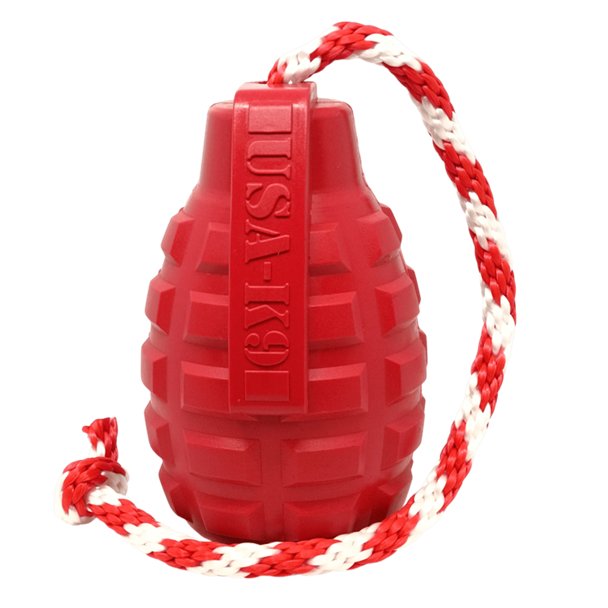 USA-K9 Grenade Shaped Durable Rubber Chew Toy, Treat Dispenser, Reward Toy