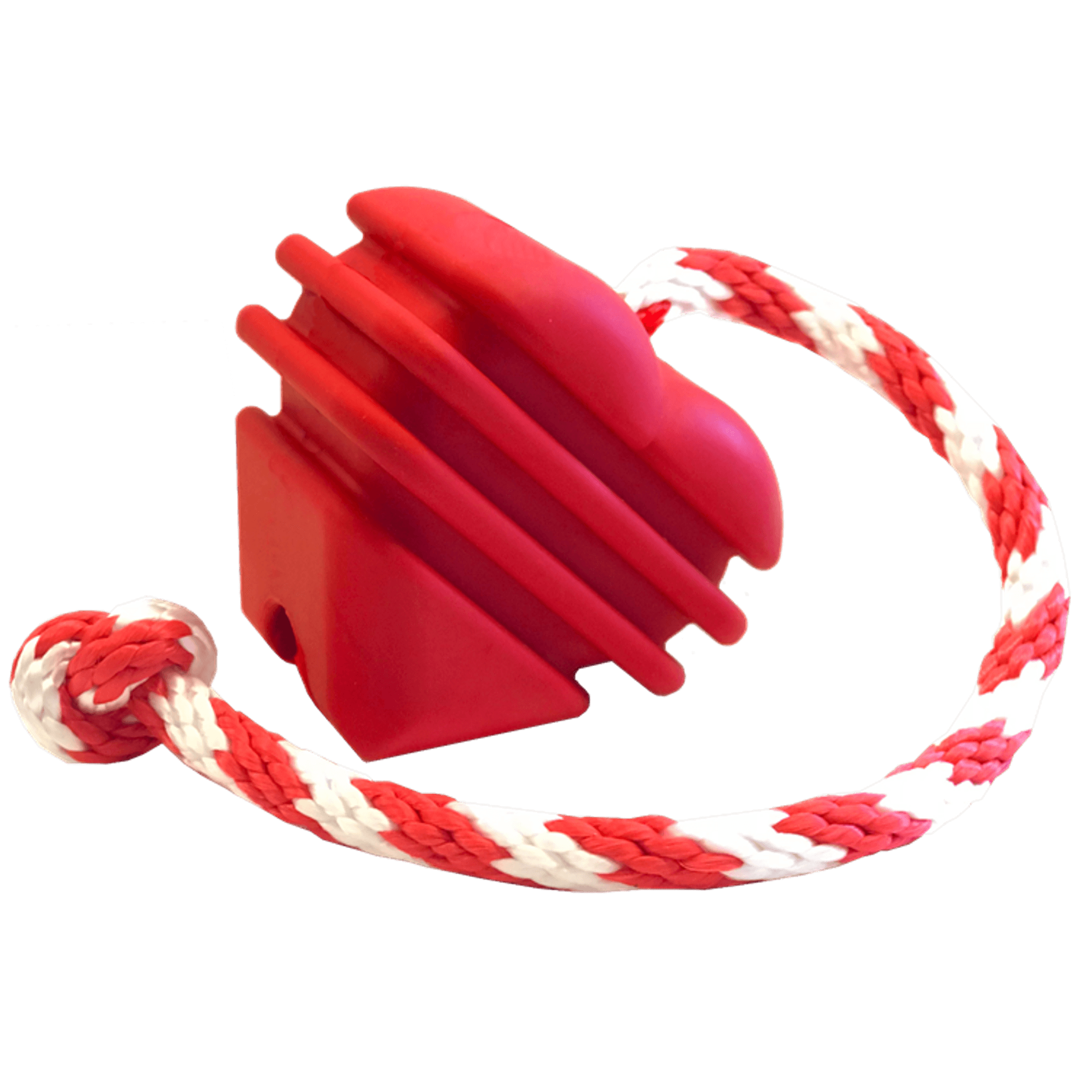 Heart on a String Dog Toy - Durable Rubber Tug Toy for Large Dogs