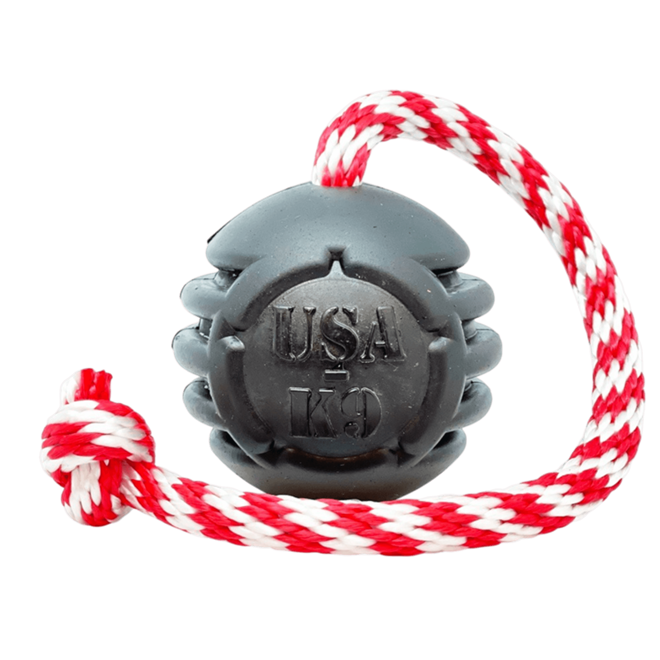USA-K9 Magnum Black Stars and Stripes Ultra-Durable  Rubber Chew Toy