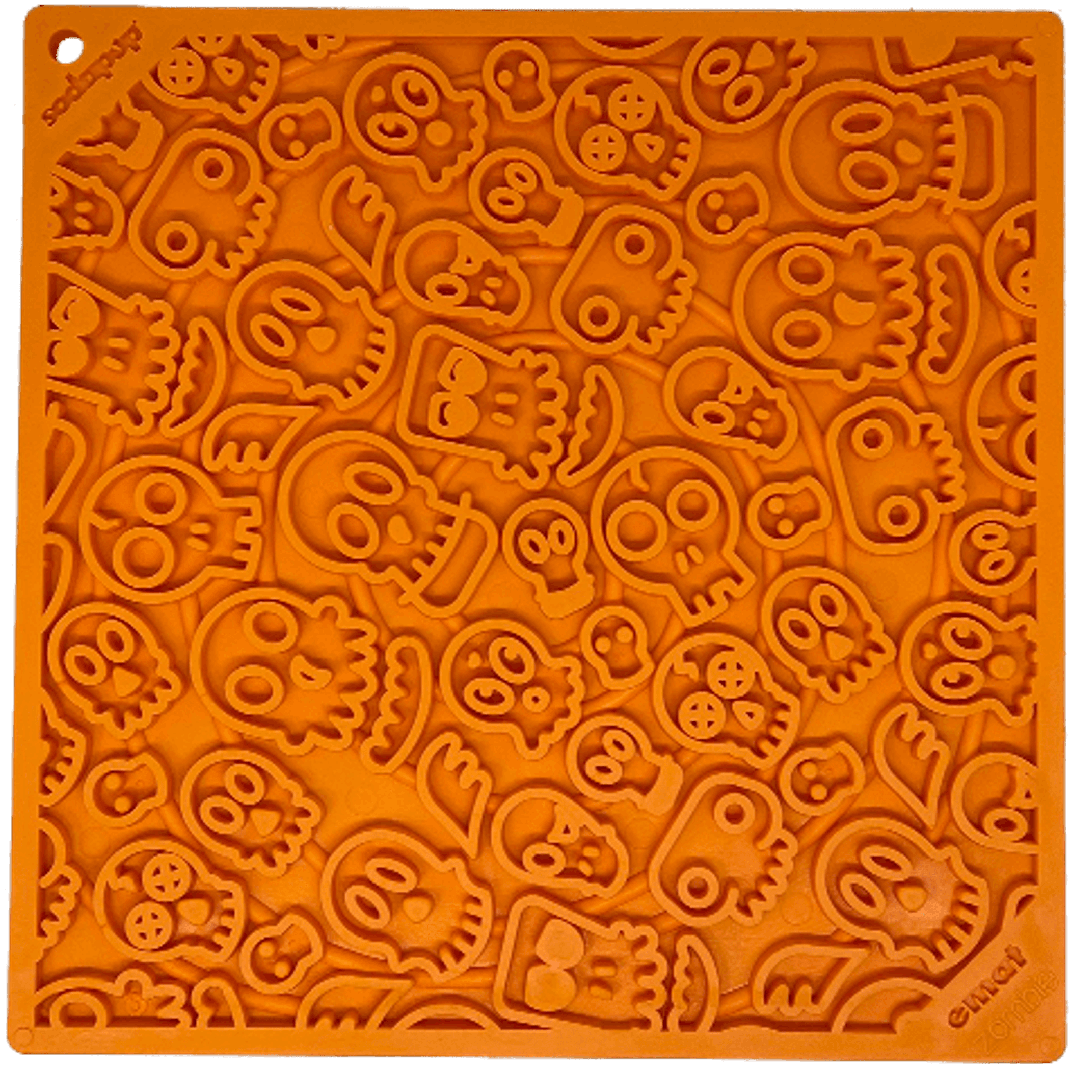 Zombie eMat - Enrichment Lick Mat for Dogs and Cats | Halloween Skull Design