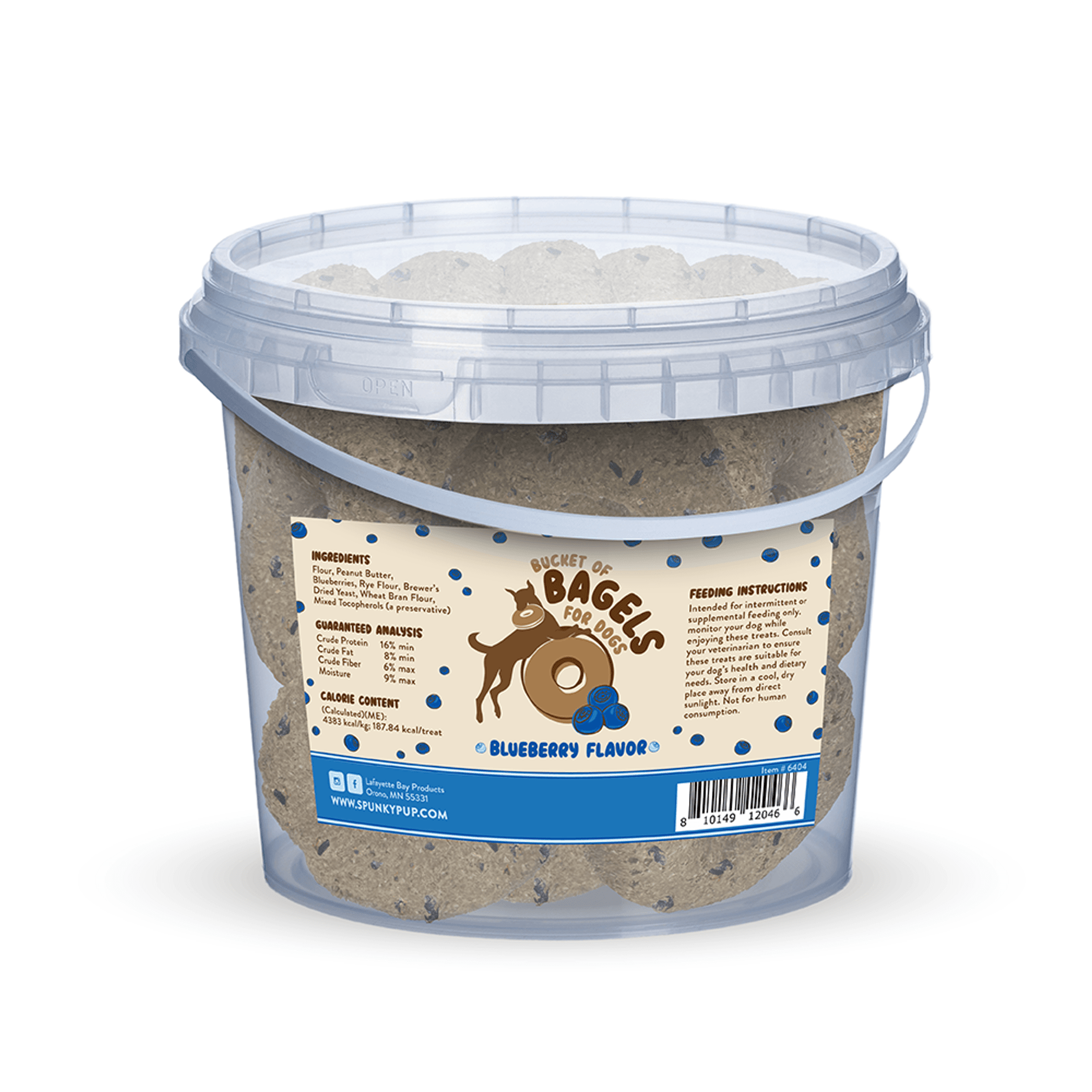 Bucket of Bagels, Dog Treats, Blueberry, 3 lbs