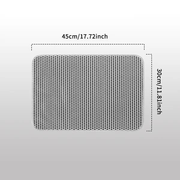 Cat Litter Pad - Waterproof Double-layer, Preventing Garbage Tracking, Non Slip Base, Soft And Safe, Machine Washable, Easy To Clean