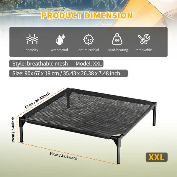 XXL-type Mesh Pet Bed With Ventilation And Heat Dissipation, Stable And Durable Structure, Suitable For Small And Medium-sized Cats And Dogs, Convenient For Both Home And Outdoor Use
