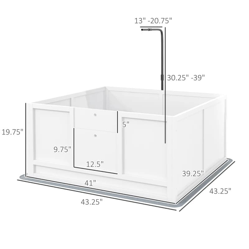 Whelping Box For Puppies With Pee Pad, Pig Rail, Adjustable Door For Small, Medium & Large Breed Dogs Birth,