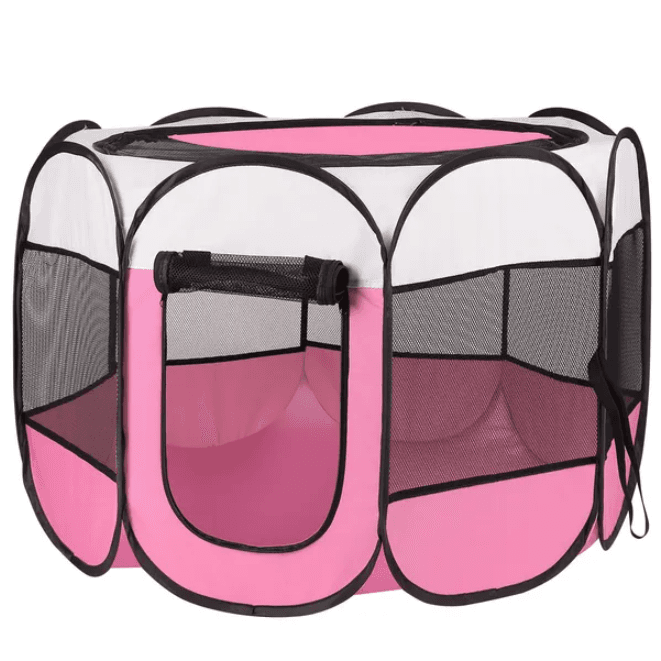 Portable Foldable Pet Fence Sports Pen Dog House