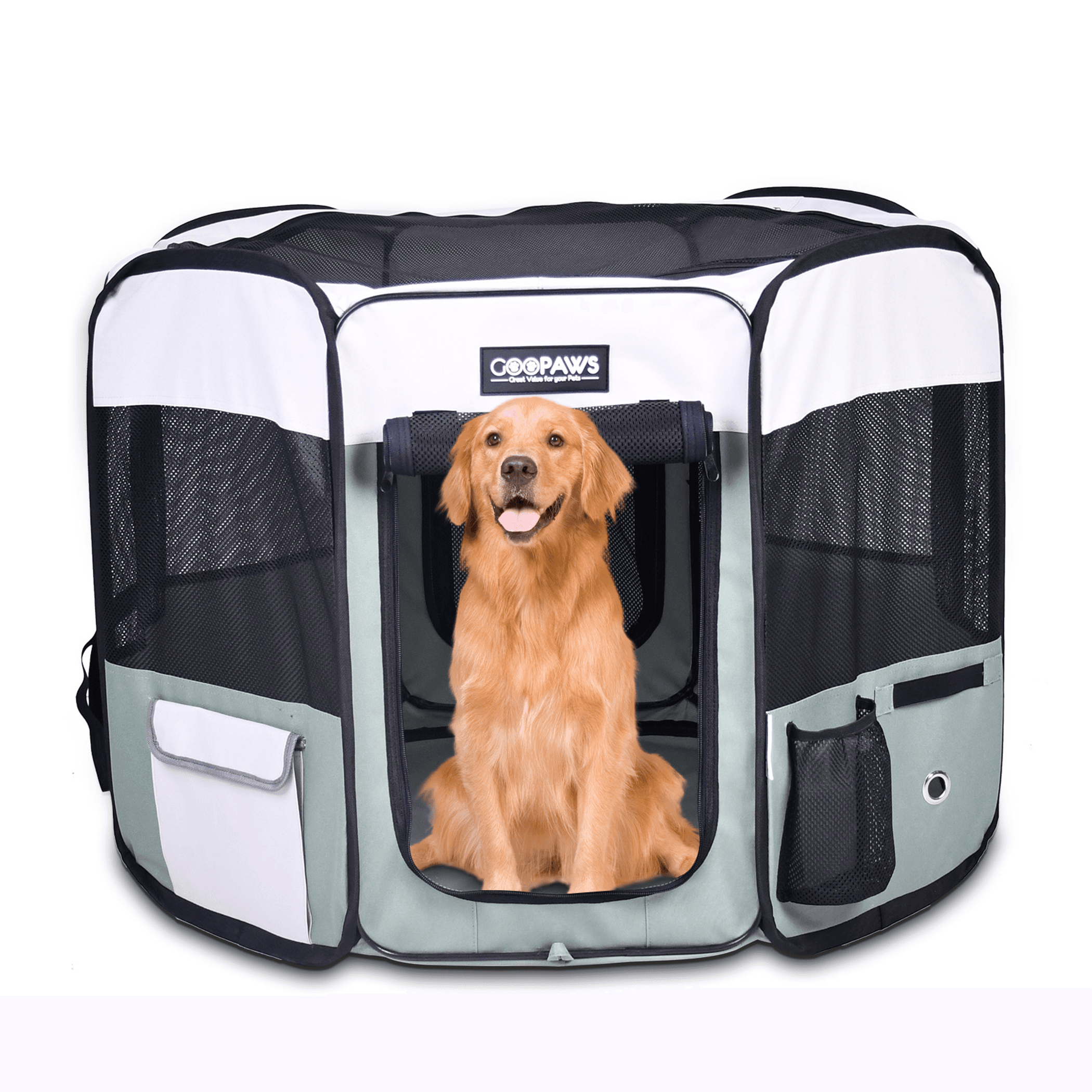 JESPET Pet Dog Playpens 36", 45" & 61" Portable Soft Dog Exercise Pen Kennel with Carry Bag for Puppy Cats Kittens Rabbits, Indoor/Outdoor Use
