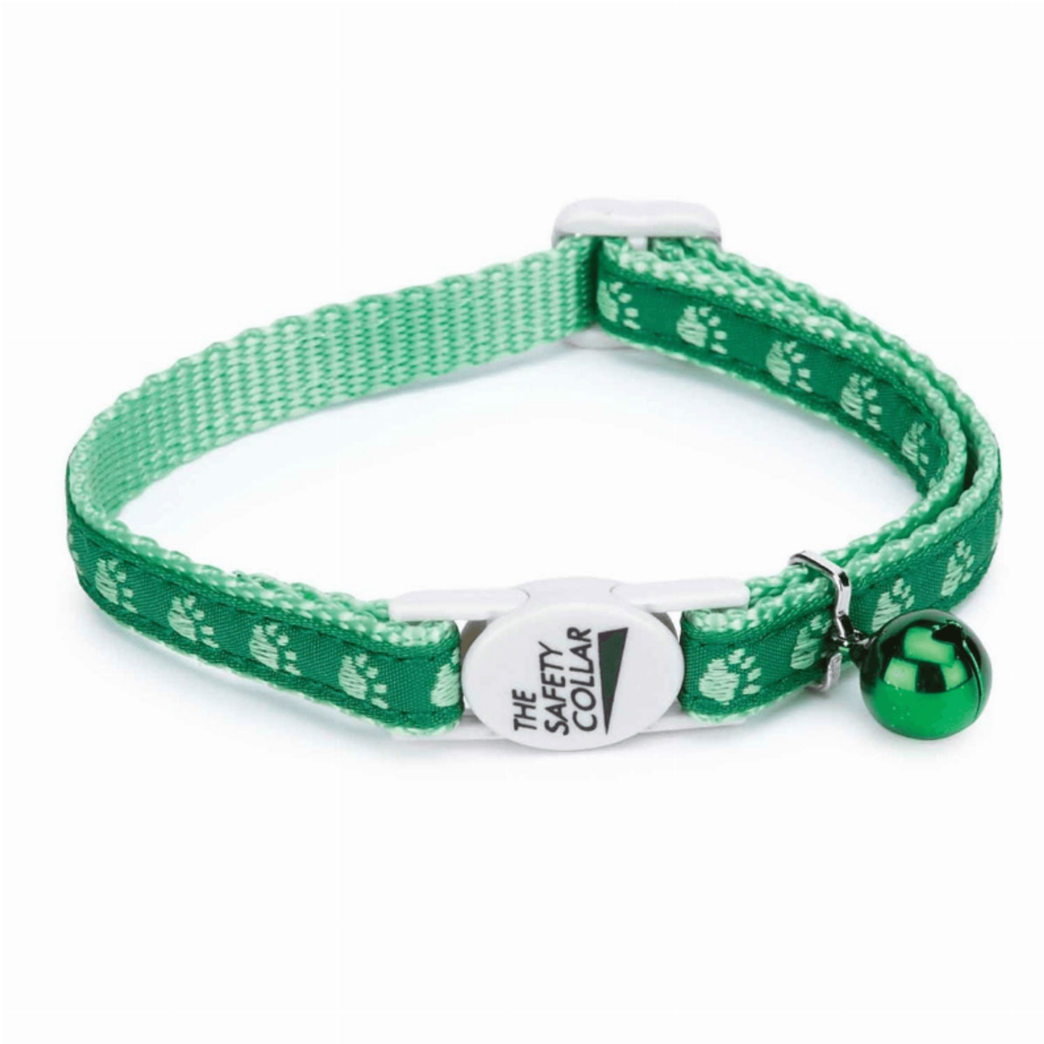 MT TwoTone Pawprint Collar Grn
