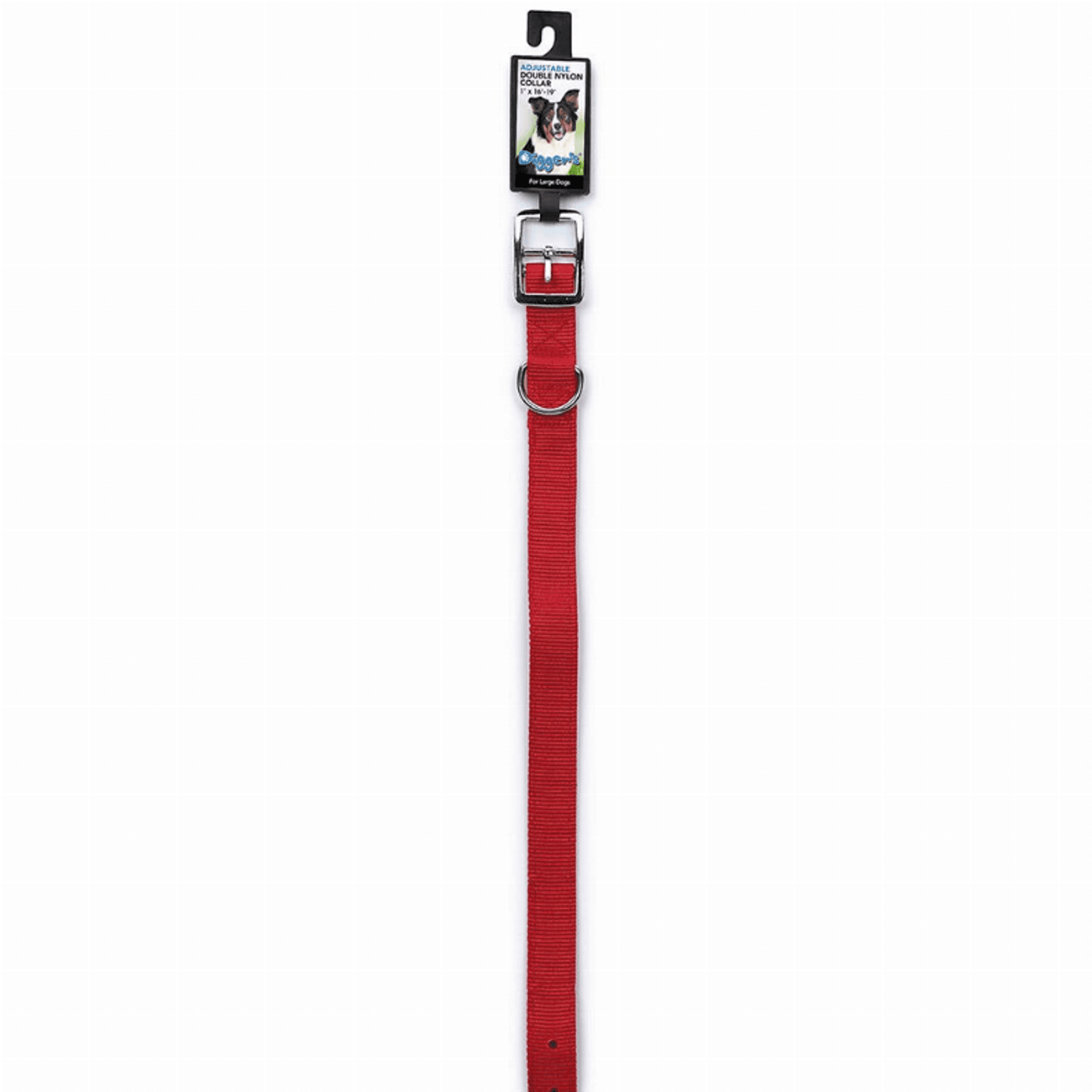 DGR 1in Dbl Nylon Collar 28in Red