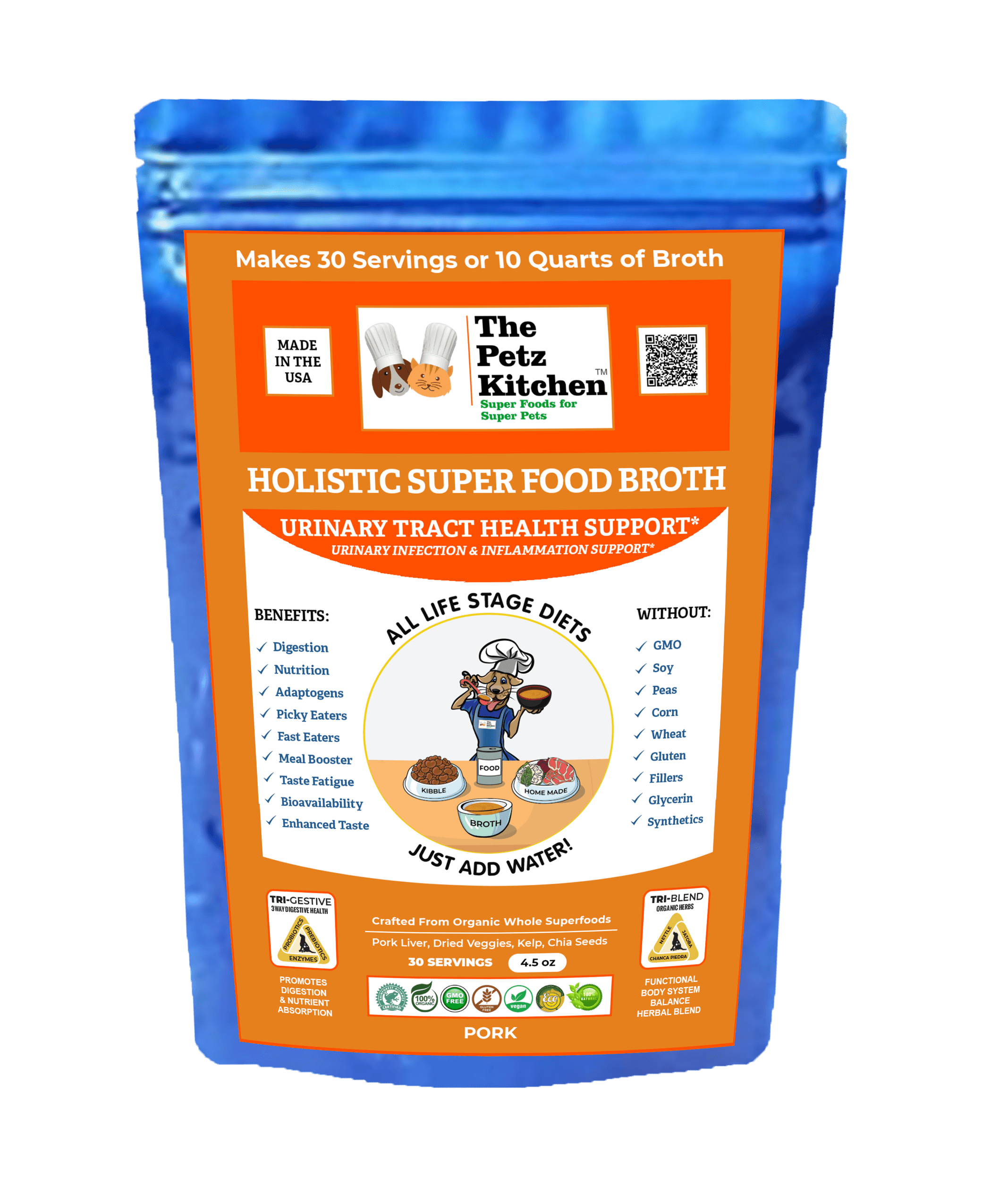 Super Food Broth Urinary Tract Health Support* The Petz Kitchen Dogs Cats