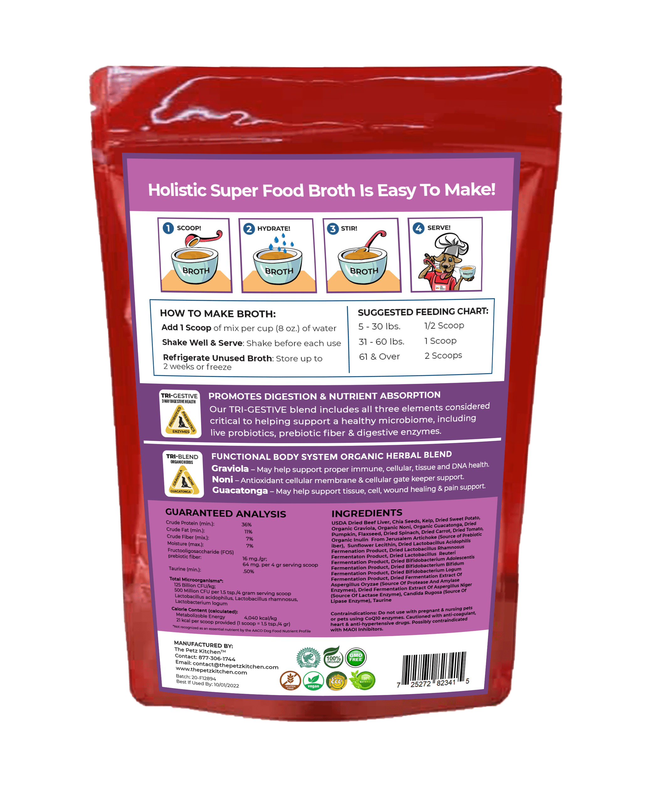 Super Food Broth Tissue & Cellular Support For Dogs* The Petz Kitchen Lipoma & Tissue Support*