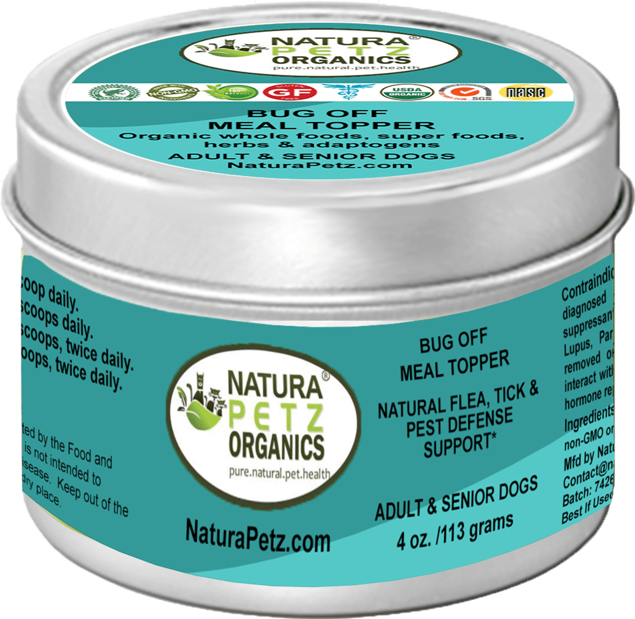 Bug Off Natural Defense Meal Topper* Flea, Tick & Pest Defense For Dogs, Cats & Horses*