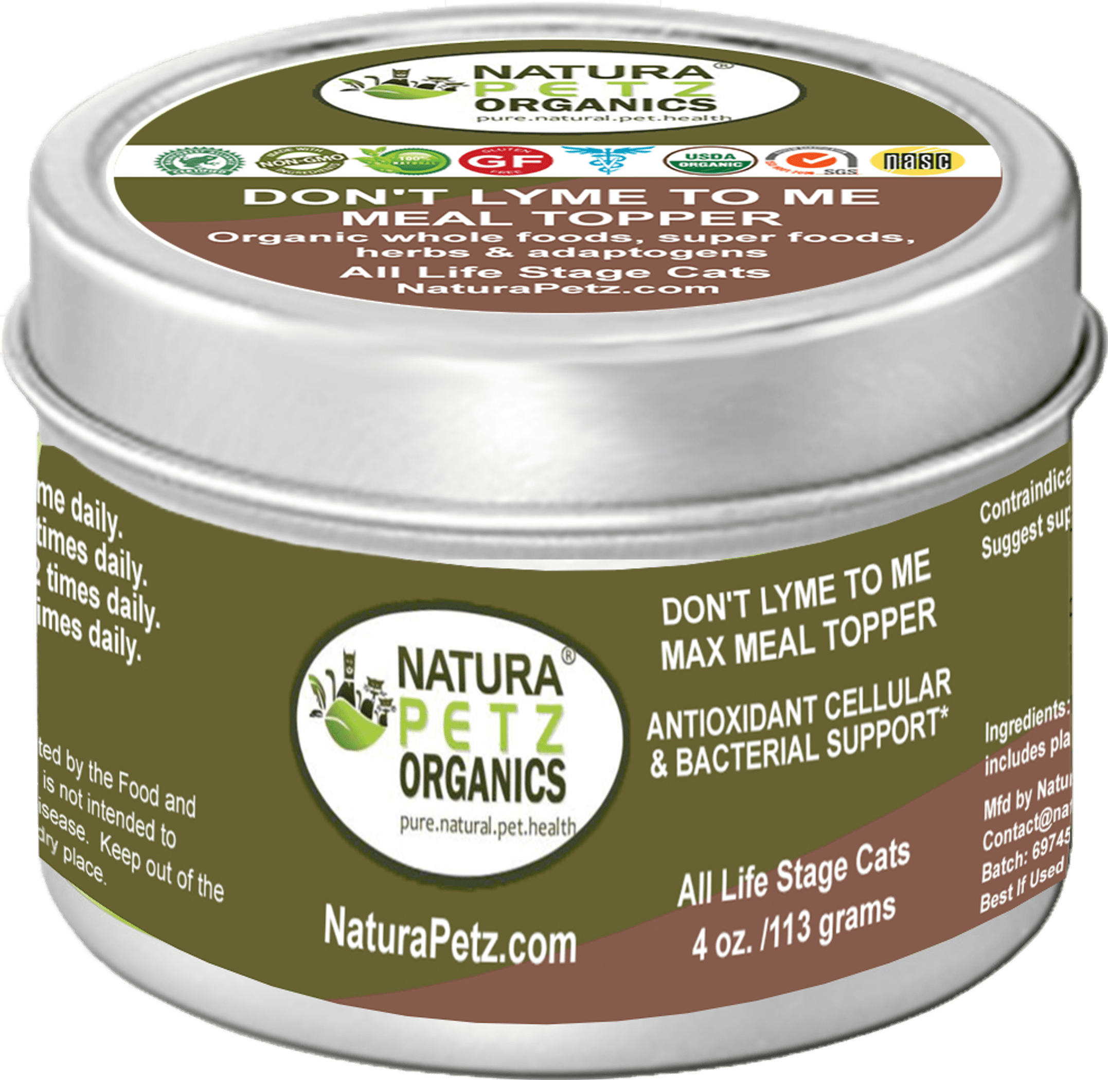 Don'T Lyme To Me Max Meal Topper* Antioxidant Cellular & Bacterial Support* Dogs & Cats*