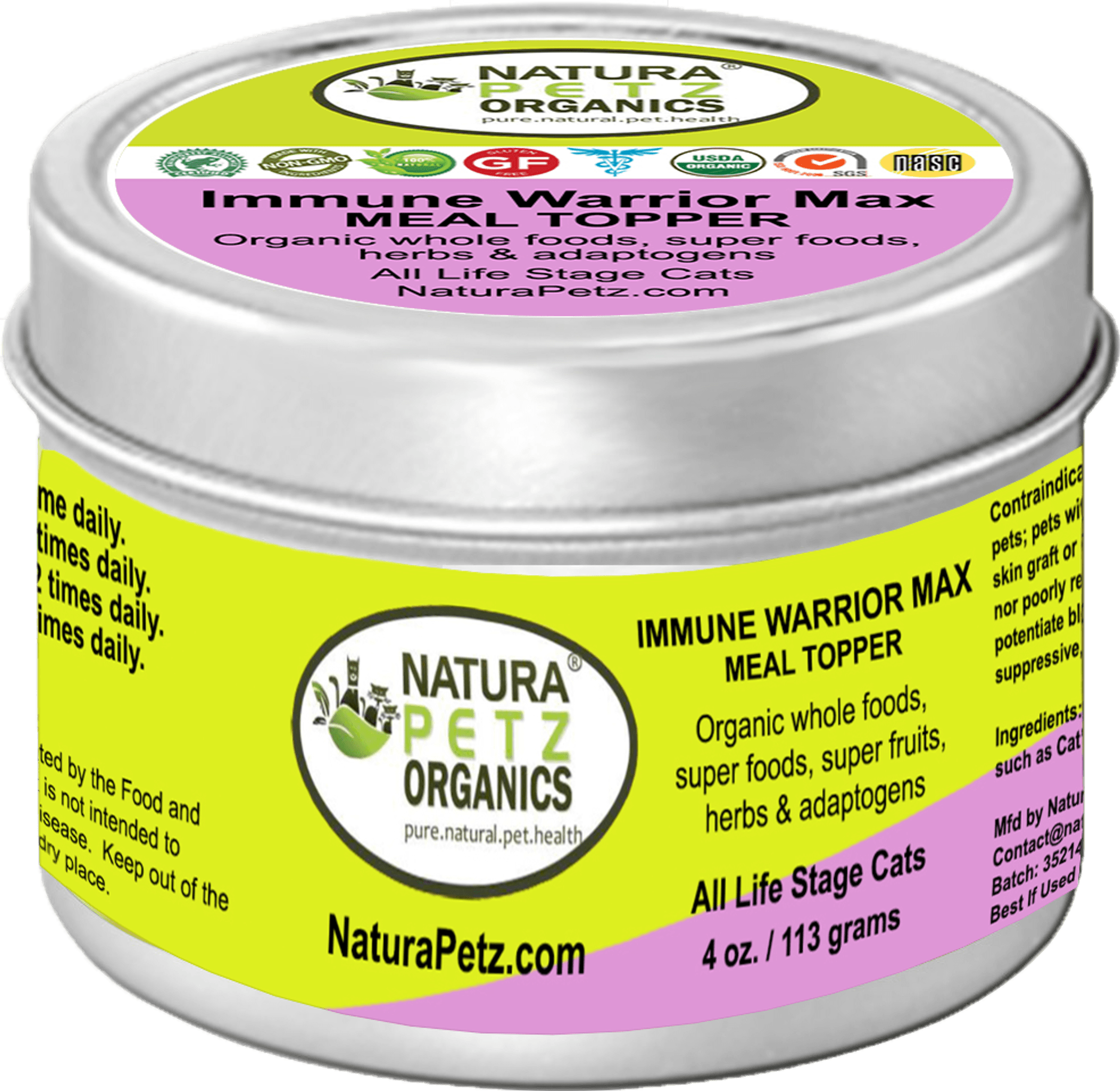 Immune Warrior Max Meal Topper* Master Blend Immune Regulator & Anti-Inflammatory Support* For Dogs & Cats