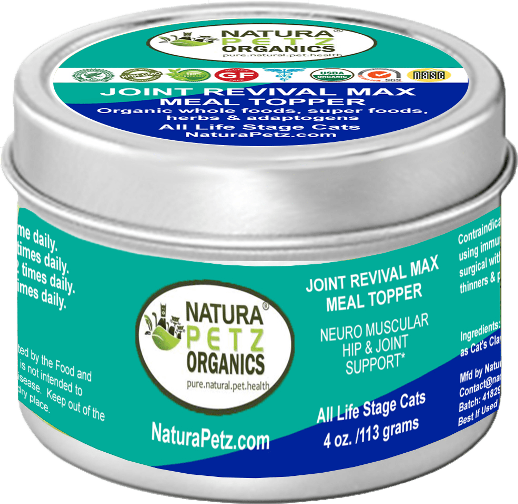 Joint Revival Max Master Blend Meal Topper* Neuro Muscular Hip & Joint Support* Master Blend For Dogs & Cats*
