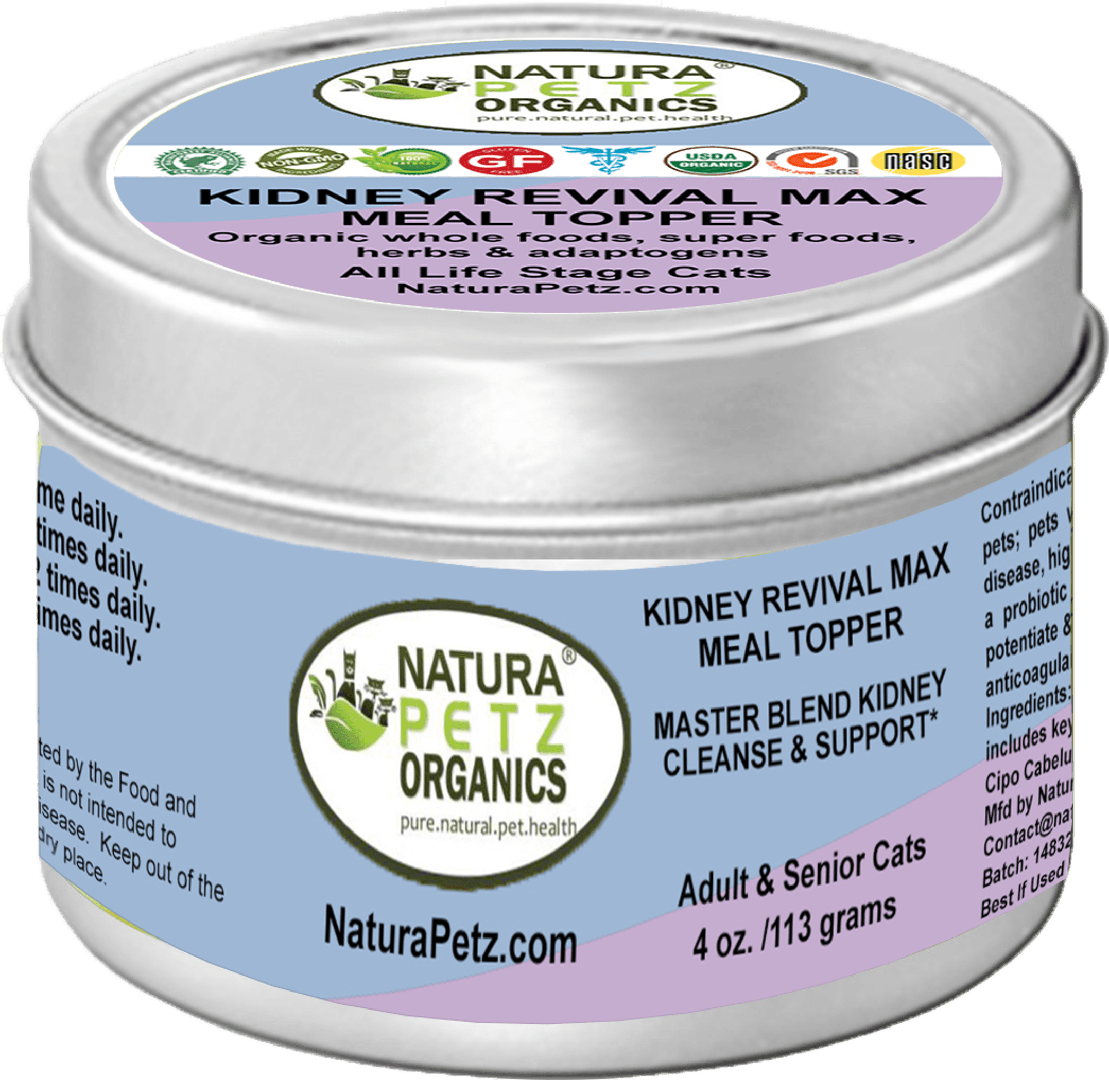 Kidney Revival Max Meal Topper* Master Blend Kidney Cleanse & Support* Adult And Senior Dogs & Cats*