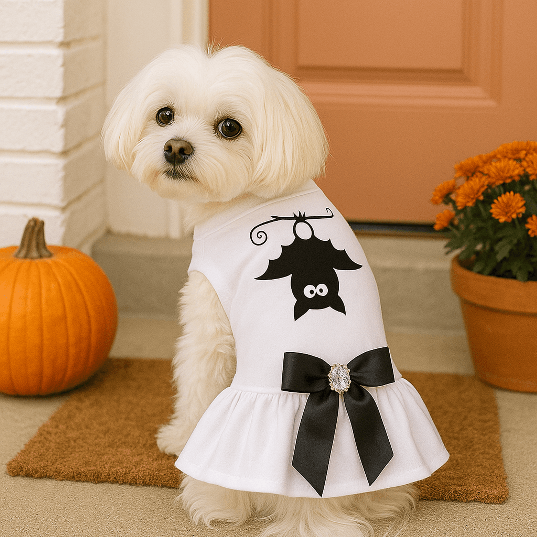 Upside-Down Bat Cameo Gala Dress