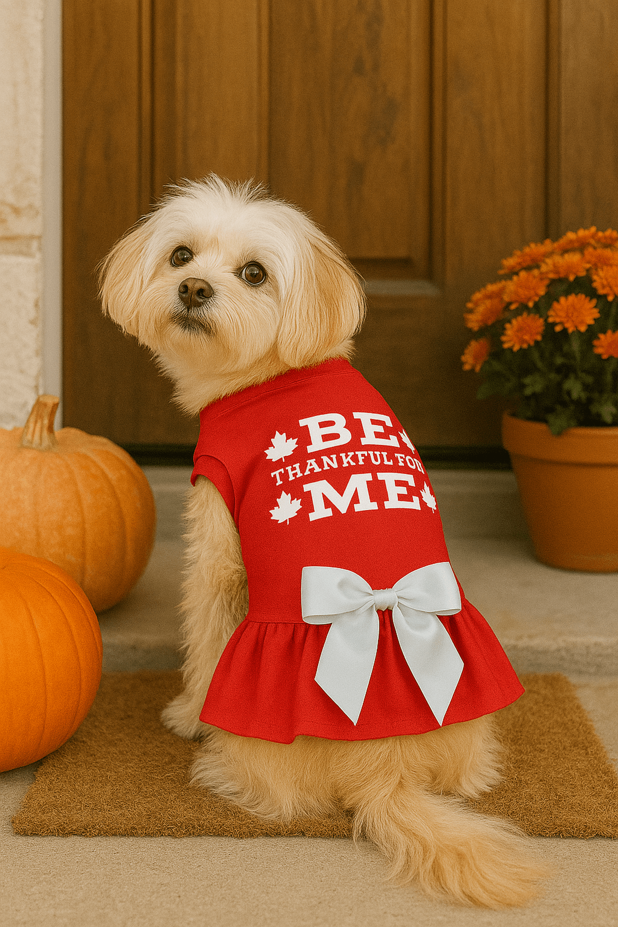 Be Thankful for Me Harvest Ruffle Dress
