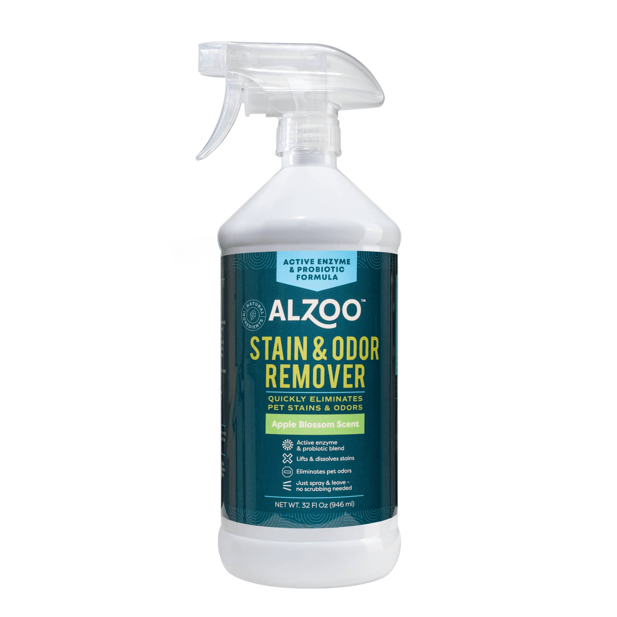 ALZOO Enzymatic Stain & Odor Remover Apple Blossom, 16oz