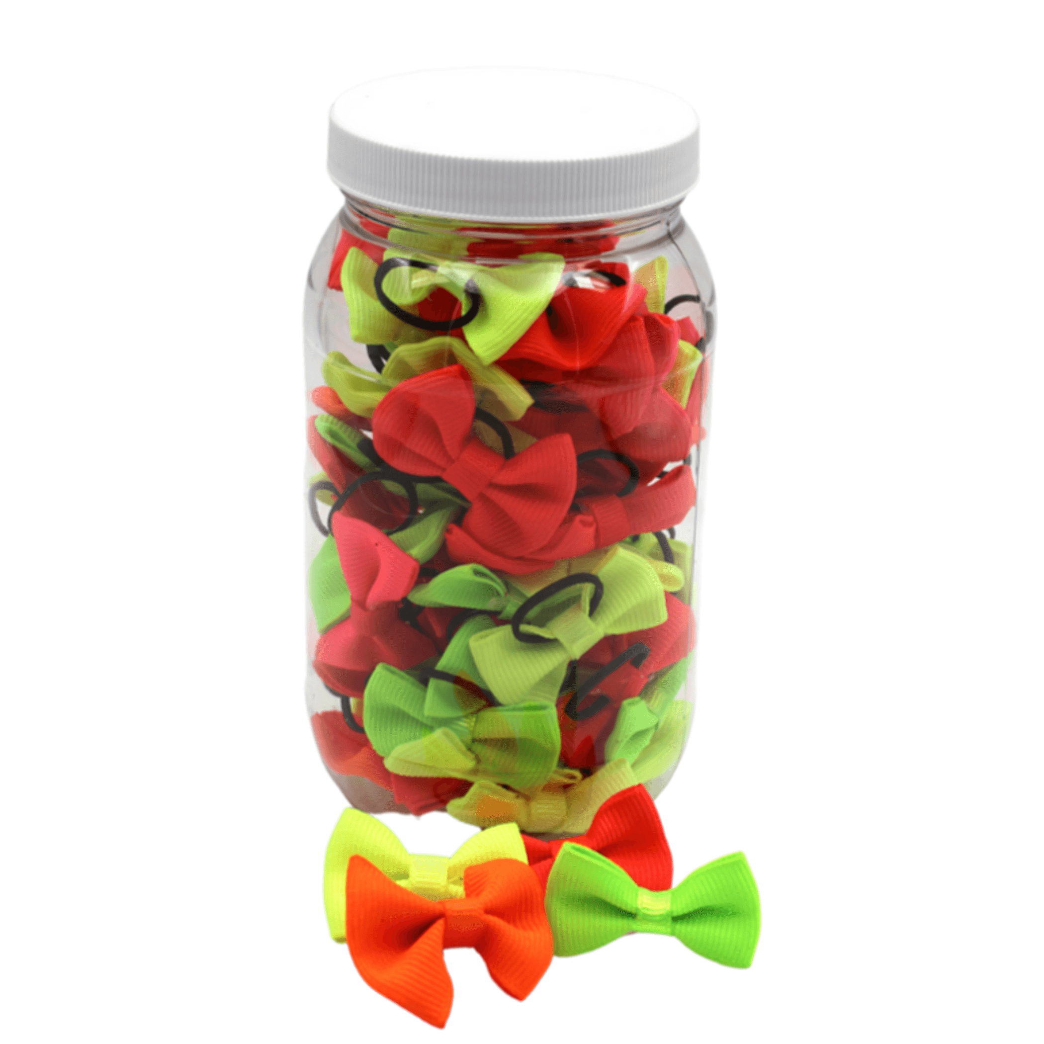 GD103 | 50-100 Neon Groomers Dinky dog / cat bows in a jar|Pets Ribbons