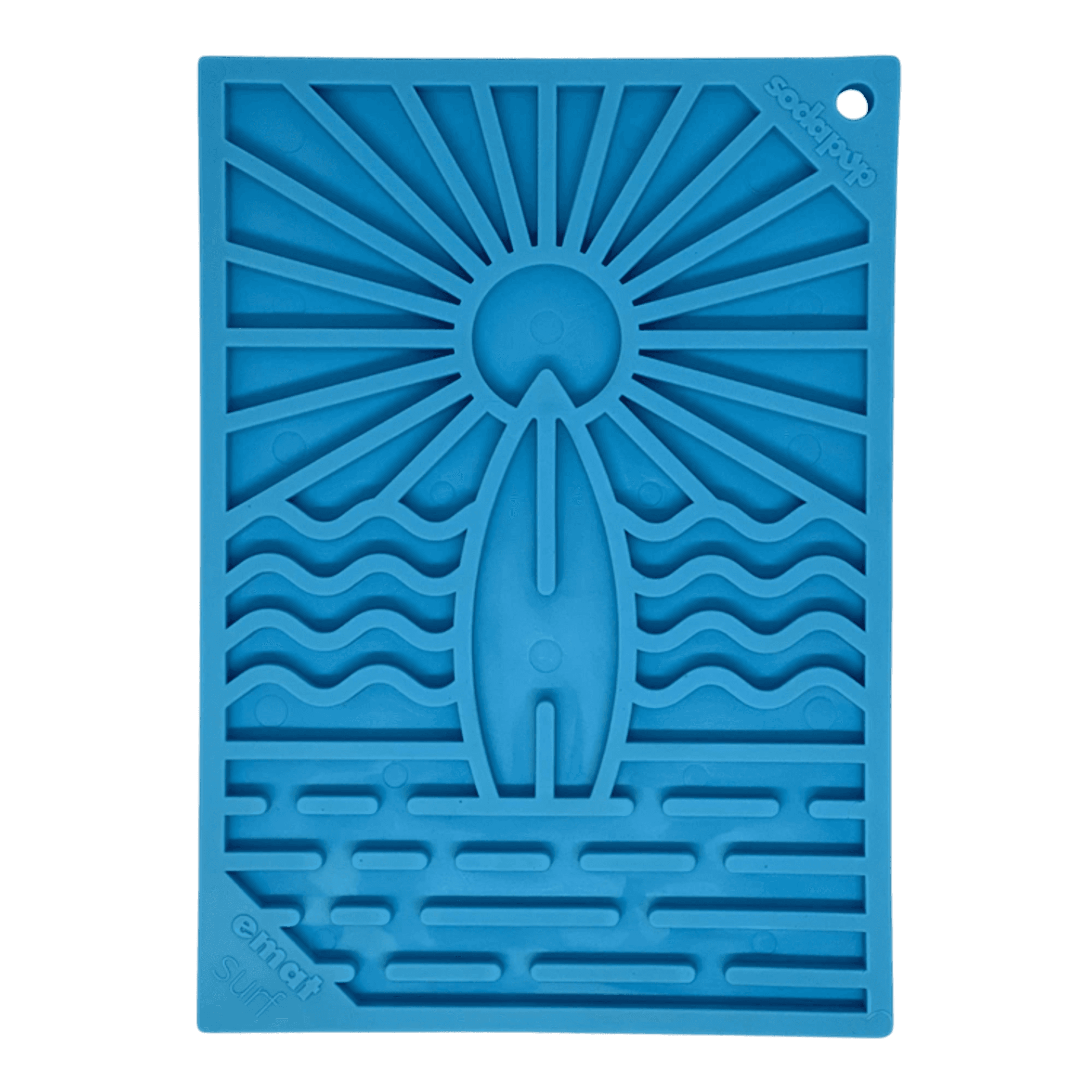 Surf's Up eMat - Small Lickmat for Dogs and Cats | Beach-Themed Design
