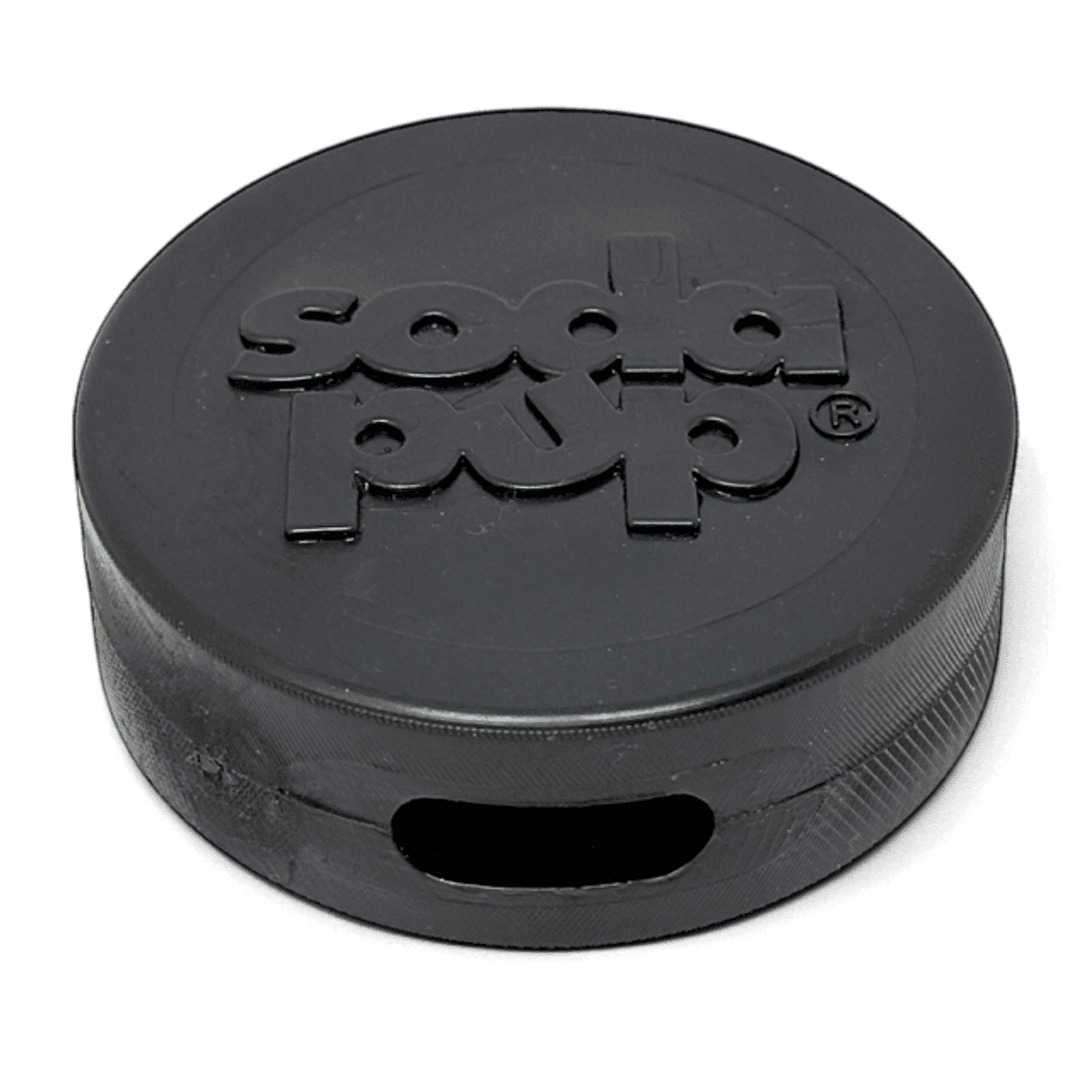 Hockey Puck Bully Stick Holder - Durable Rubber Treat Holder & Chew Toy